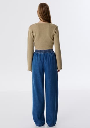 Tw6250003131 Kadın Lacivert Pantolon - 3