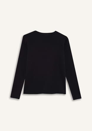 B2387A8Xb Kız Çocuk Siyah Uzun Kol T-shirt - 2