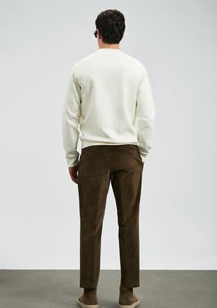 112030179 Erkek Beyaz Sweatshirt - 2