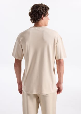 261 Lcm 242002 Erkek Bej O Yaka T-shirt - 2