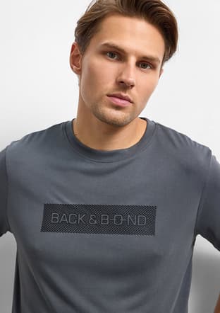 B35W10003 Erkek Antrasit Bisiklet Yaka T-shirt - 3
