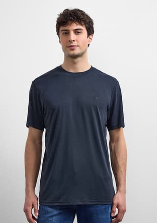 B34T10052 Erkek Lacivert Regular T-shirt - 3