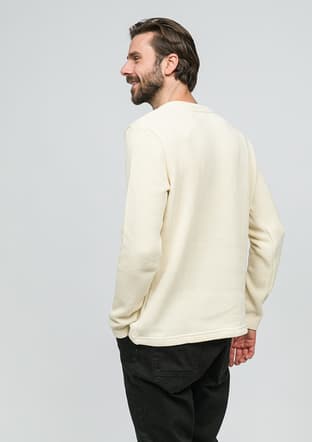 Joe53035 Erkek Beyaz Sweatshirt - 3