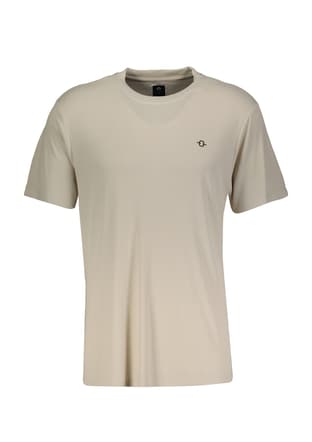 B35W10001 Erkek Bej Bisiklet Yaka T-shirt - 1