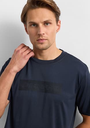 B35W10003 Erkek Siyah Bisiklet Yaka T-shirt - 3