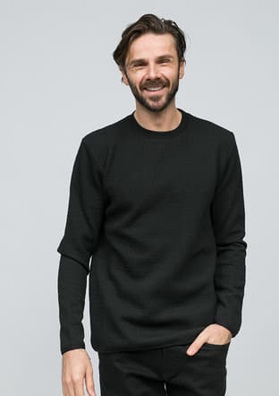 Joe53440 Erkek Siyah Sweatshirt - 1