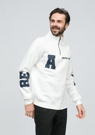 Joe53860 Erkek Beyaz Sweatshirt - 2