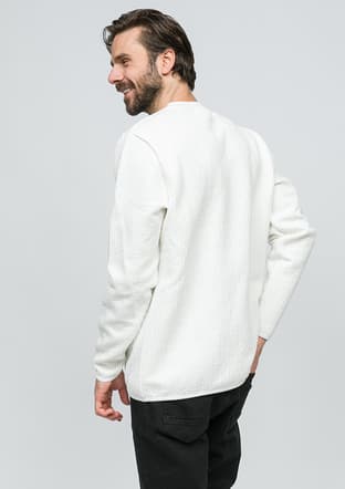 Joe53440 Erkek Beyaz Sweatshirt - 3