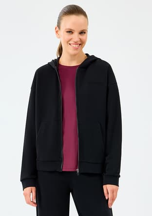 S2610016-3817 Kadın Siyah Sweatshirt - 1
