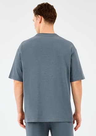 S2520120-3998 Erkek Gri Baskılı T-shirt - 2