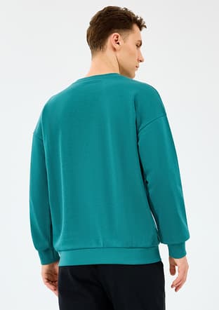 S2610015-0730 Erkek Mavi Sweatshirt - 2
