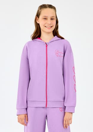 Sk2520009-4009 Kız Çocuk Mor Sweatshirt - 2