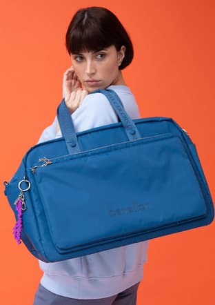 Bnt_1466 Unisex Yetişkin Mavi Seyahat Çantası - 2