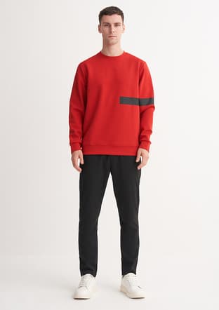 53265 Erkek Kırmızı Sweatshirt - 1