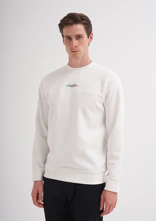 52380 Erkek Beyaz Sweatshirt - 2