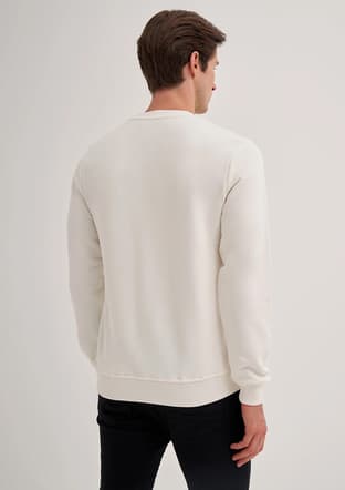 52350 Erkek Beyaz Sweatshirt - 3