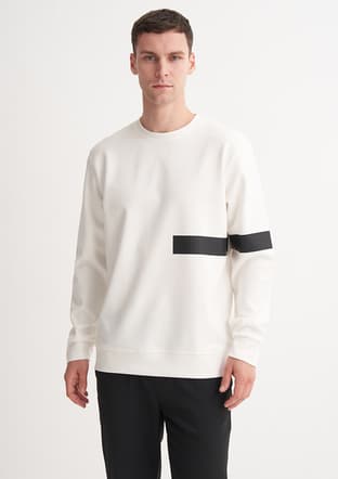 53265 Erkek Beyaz Sweatshirt - 2