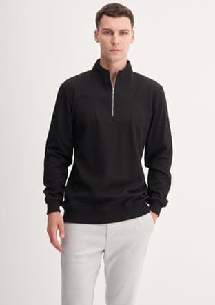 53075 Erkek Siyah Sweatshirt - 2