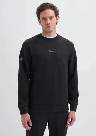 52380 Erkek Siyah Sweatshirt - 2