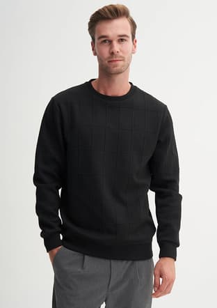 53455 Erkek Siyah Sweatshirt - 2