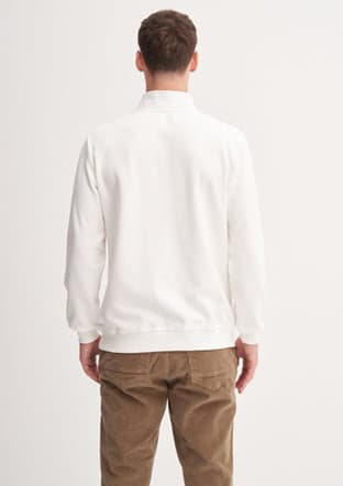 53075 Erkek Beyaz Sweatshirt - 3