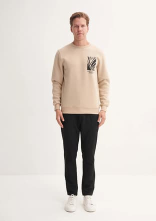 53805 Erkek Bej Sweatshirt - 1