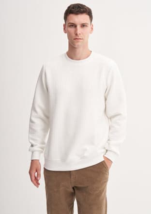 53395 Erkek Beyaz Sweatshirt - 2