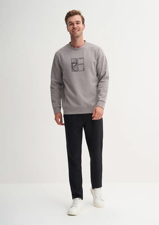 53290 Erkek Gri Sweatshirt - 1