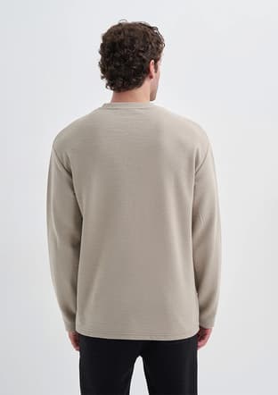 50690 Erkek Bej Sweatshirt - 2