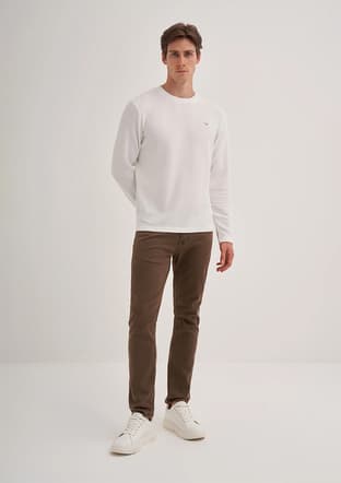 50690 Erkek Beyaz Sweatshirt - 1
