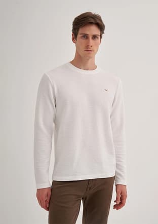 50690 Erkek Beyaz Sweatshirt - 2
