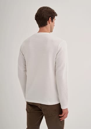50690 Erkek Beyaz Sweatshirt - 3