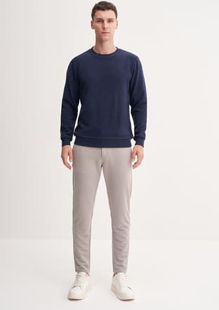 56400 Erkek Lacivert Sweatshirt - 1
