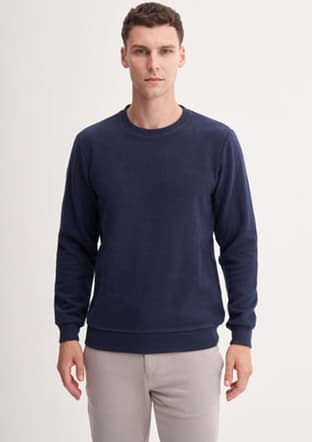 56400 Erkek Lacivert Sweatshirt - 2