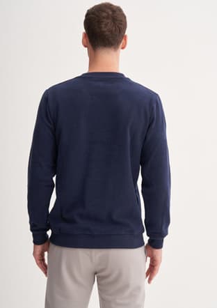 56400 Erkek Lacivert Sweatshirt - 3