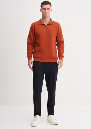 56180 Erkek Kahverengi Sweatshirt - 1