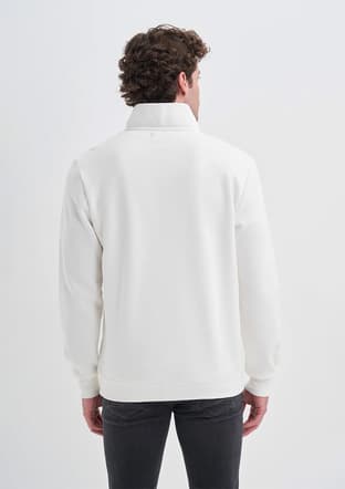 56180 Erkek Beyaz Sweatshirt - 2