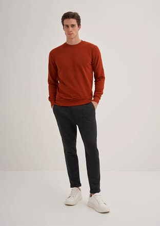 56100 Erkek Kahverengi Sweatshirt - 1
