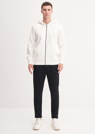 56170 Erkek Beyaz Sweatshirt - 1