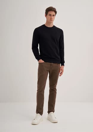56100 Erkek Siyah Sweatshirt - 1
