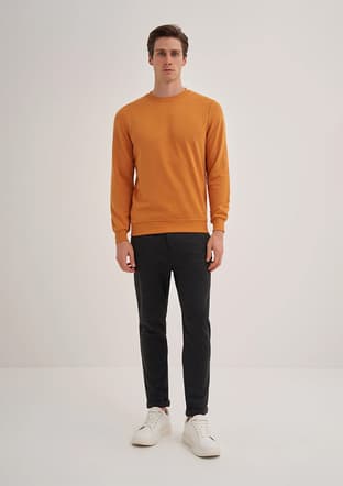 56100 Erkek Turuncu Sweatshirt - 3