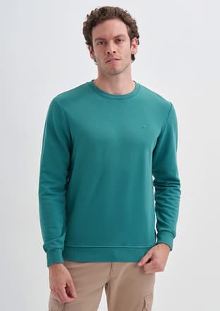 56100 Erkek Yeşil Sweatshirt - 1