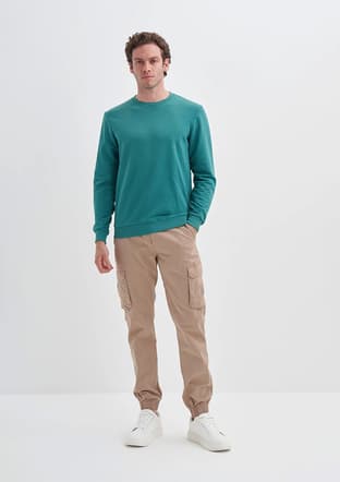 56100 Erkek Yeşil Sweatshirt - 3