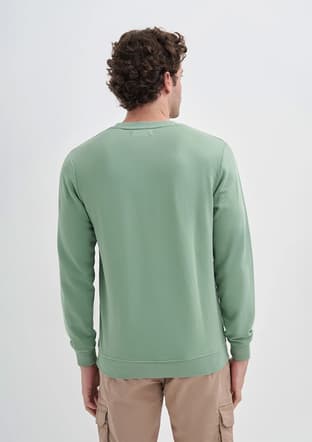 56100 Erkek Yeşil Sweatshirt - 3