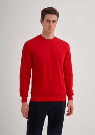 56100 Erkek Kırmızı Sweatshirt - 2