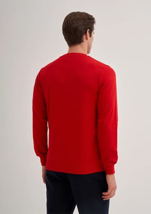 56100 Erkek Kırmızı Sweatshirt - 3
