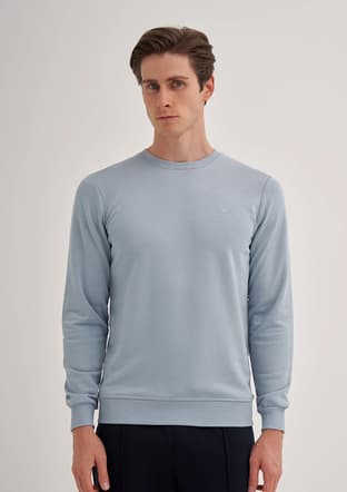56100 Erkek Beyaz Sweatshirt - 1