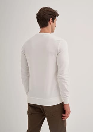 56100 Erkek Beyaz Sweatshirt - 2