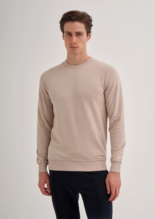 56100 Erkek Bej Sweatshirt - 1