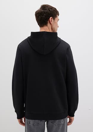 M0S10423-900 Erkek Siyah Sweatshirt - 2
